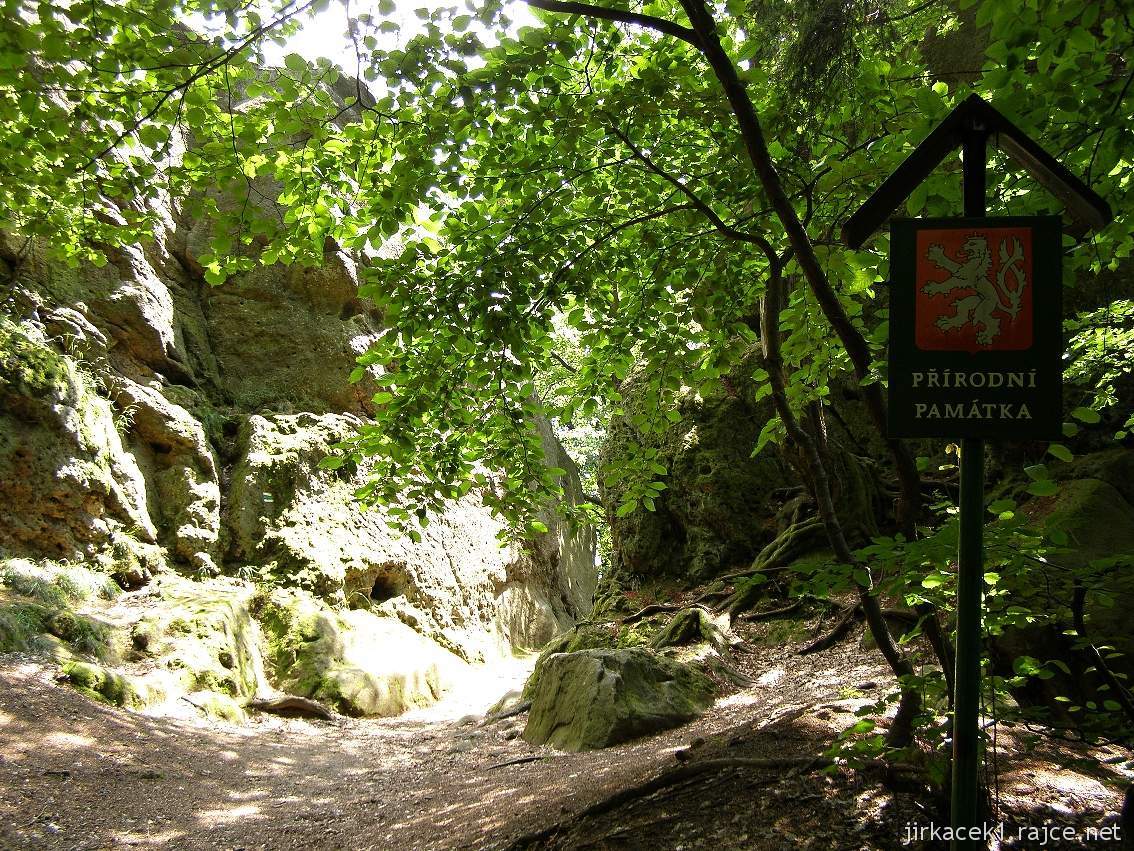 přírodní památka Králky u Lukova - vstup