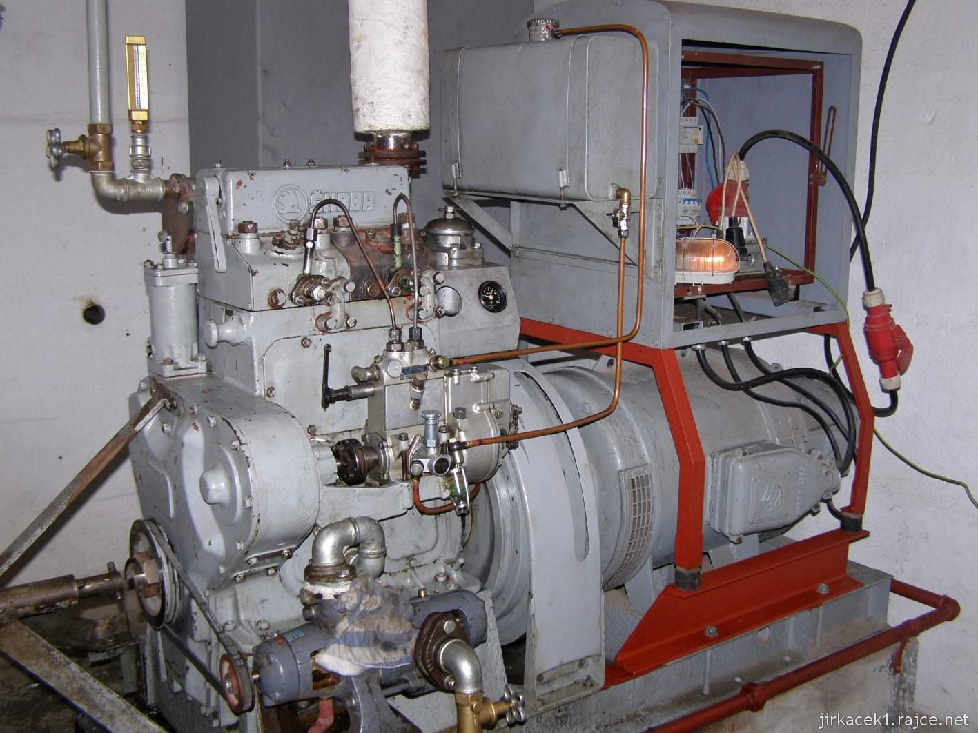 Darkovice - pěchotní srub MO-S 24 Signál - motor Škoda na výrobu elektřiny