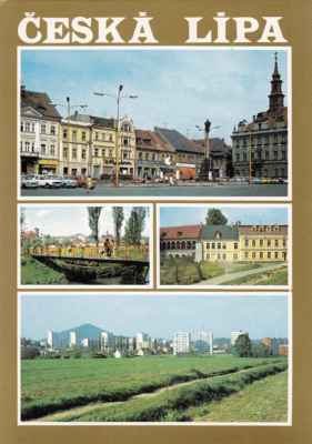 Česká Lípa-původně slovanská osada na Ploučnici, jako město se připomíná již ve 13. stol. Dnes významné průmyslové centrum se souborem památek, z nichž vyniká renesanční Červený dům (1583)-1980