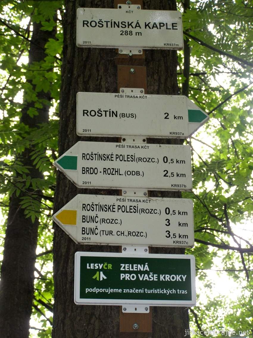 155 - Roštínská kaple - rozcestník